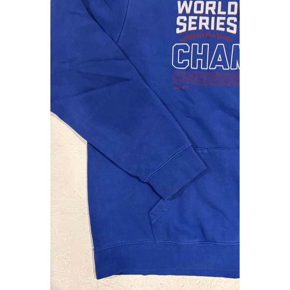 Majestic Chicago Cubs 2016‎ World Series Champions Blue Hoodie Size XL MLB - Picture 3 of 10